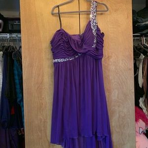 purple formal dress from deb